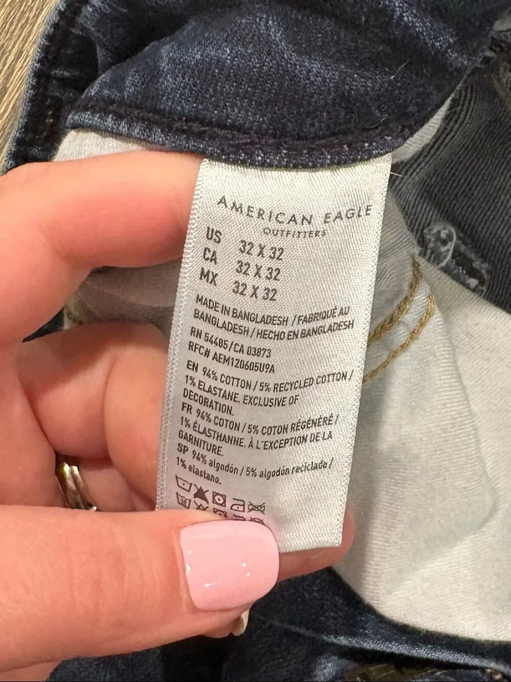 American Eagle Outfitters Men's Airflex+ Straight Jeans Blue Denim Size 32x32